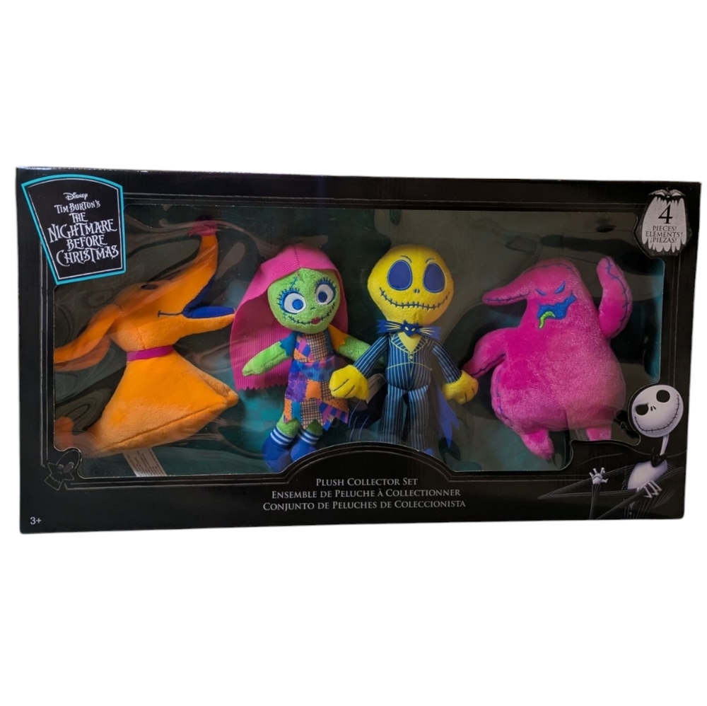 Disney Tim Burton's The Night Before Christmas Plush Collector Set of 4